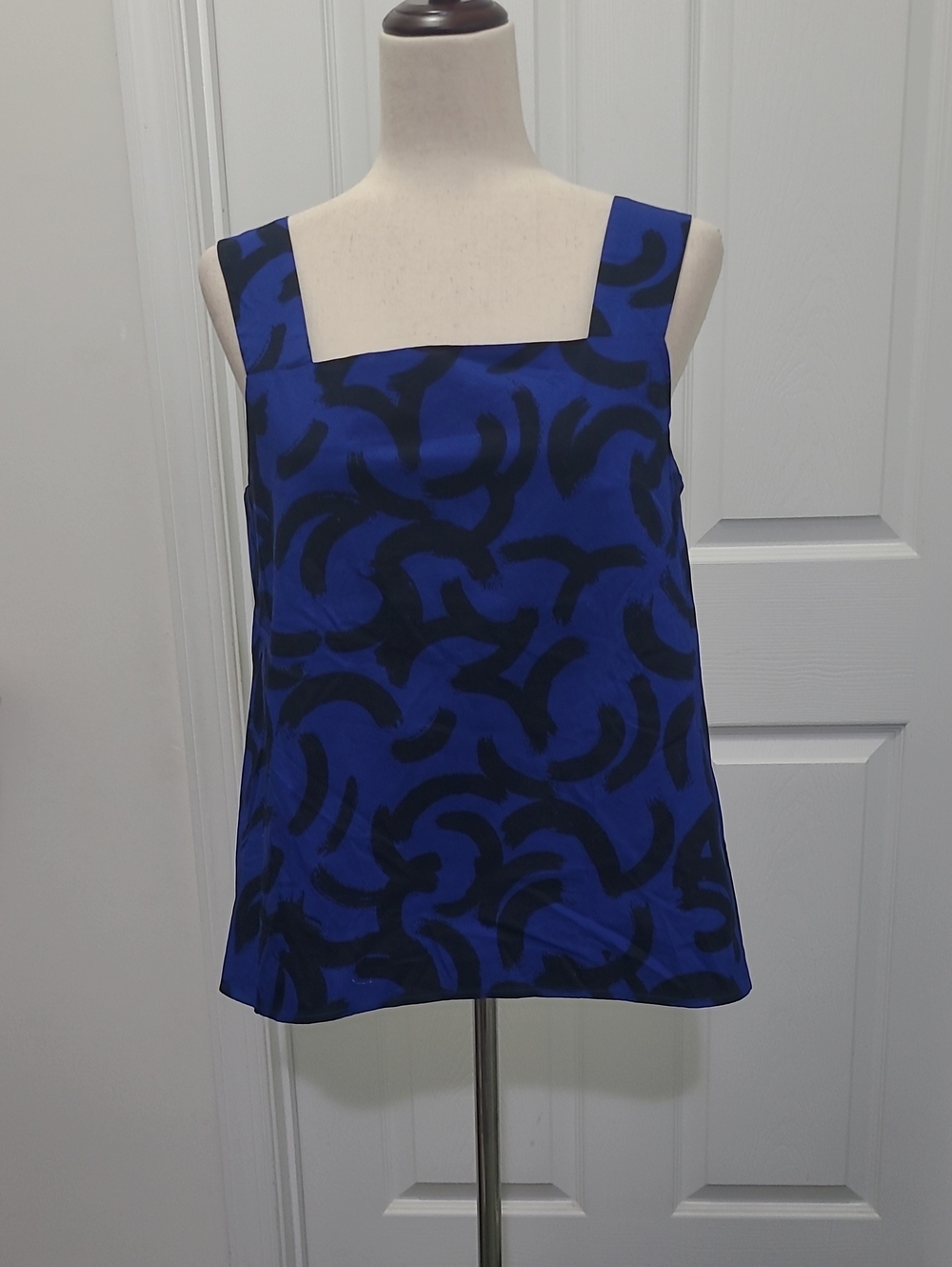 Gap Blue Patterned Square-Neck Women's Tank Top